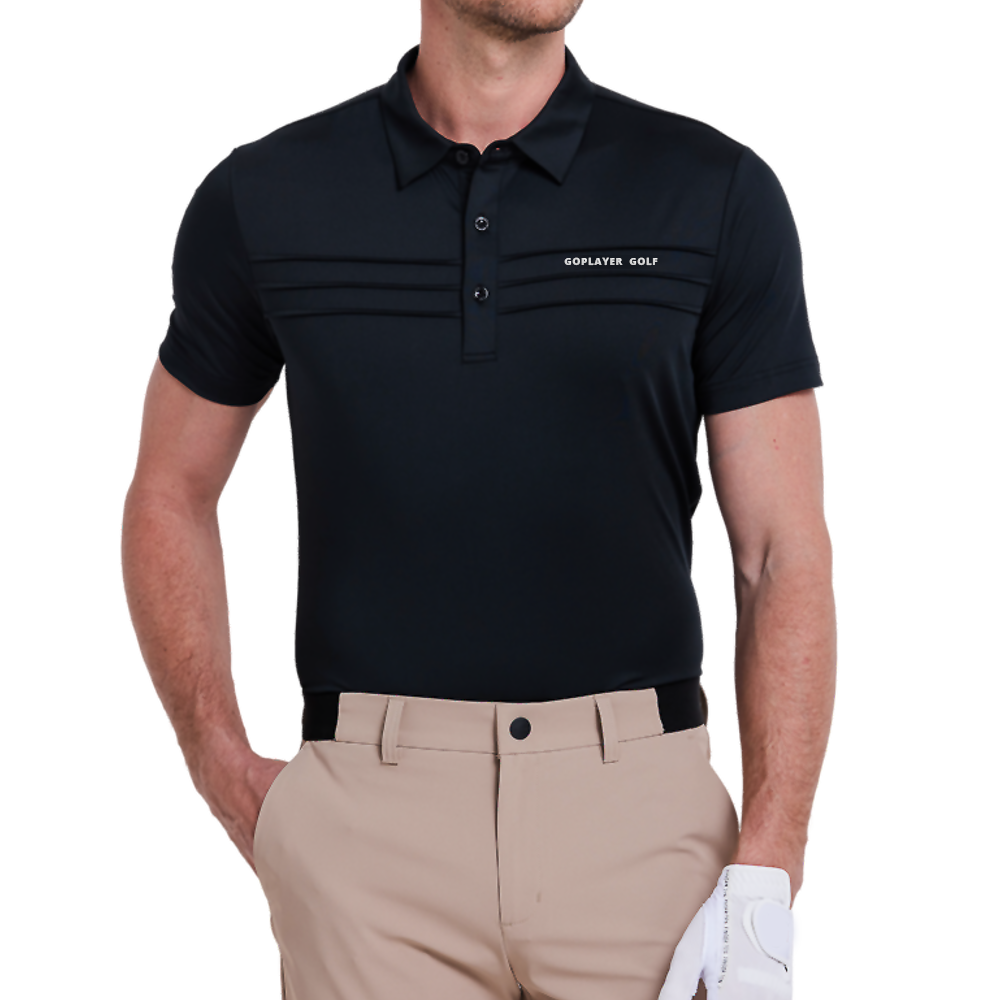 男超薄平紋短袖(黑)