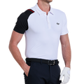 男撞色肩短袖(白)