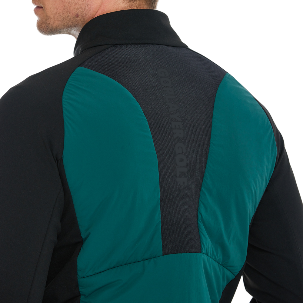 男加厚充棉保暖外套(墨綠)