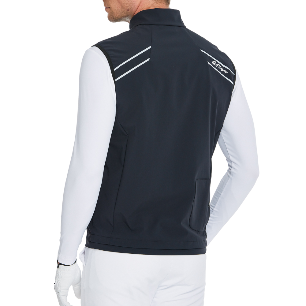 男輕薄防風防潑水馬甲(黑)