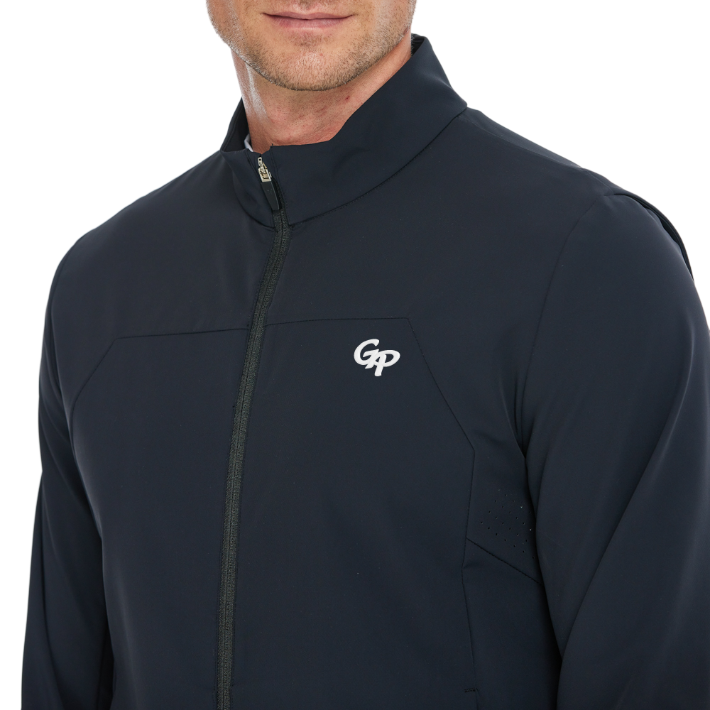 男輕薄防風防潑水風衣(黑)