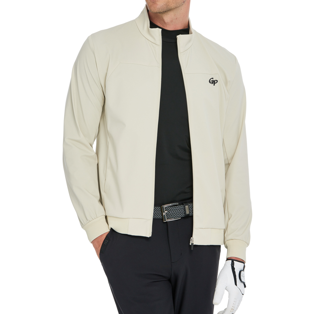 男輕薄防風防潑水風衣(卡其)