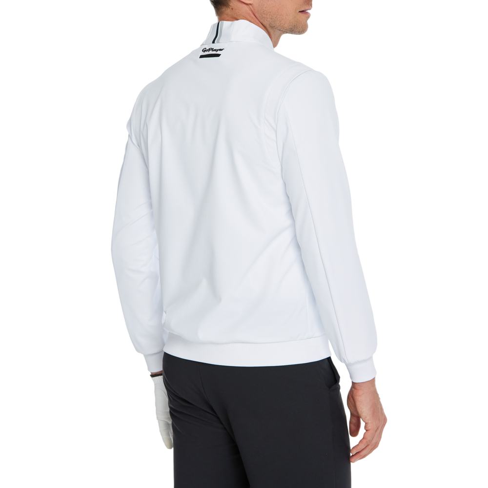 男輕薄防風防潑水風衣(白)