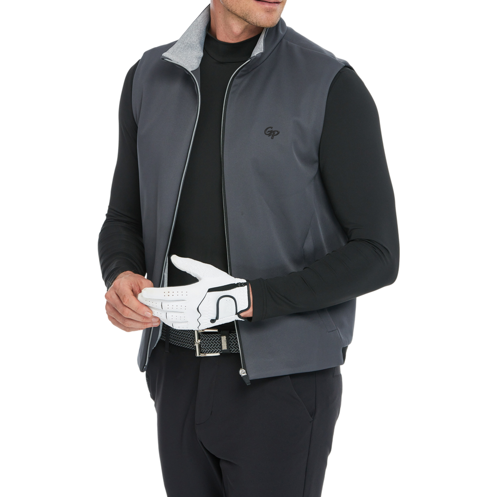 男火山岩絨底保暖馬甲(深灰)