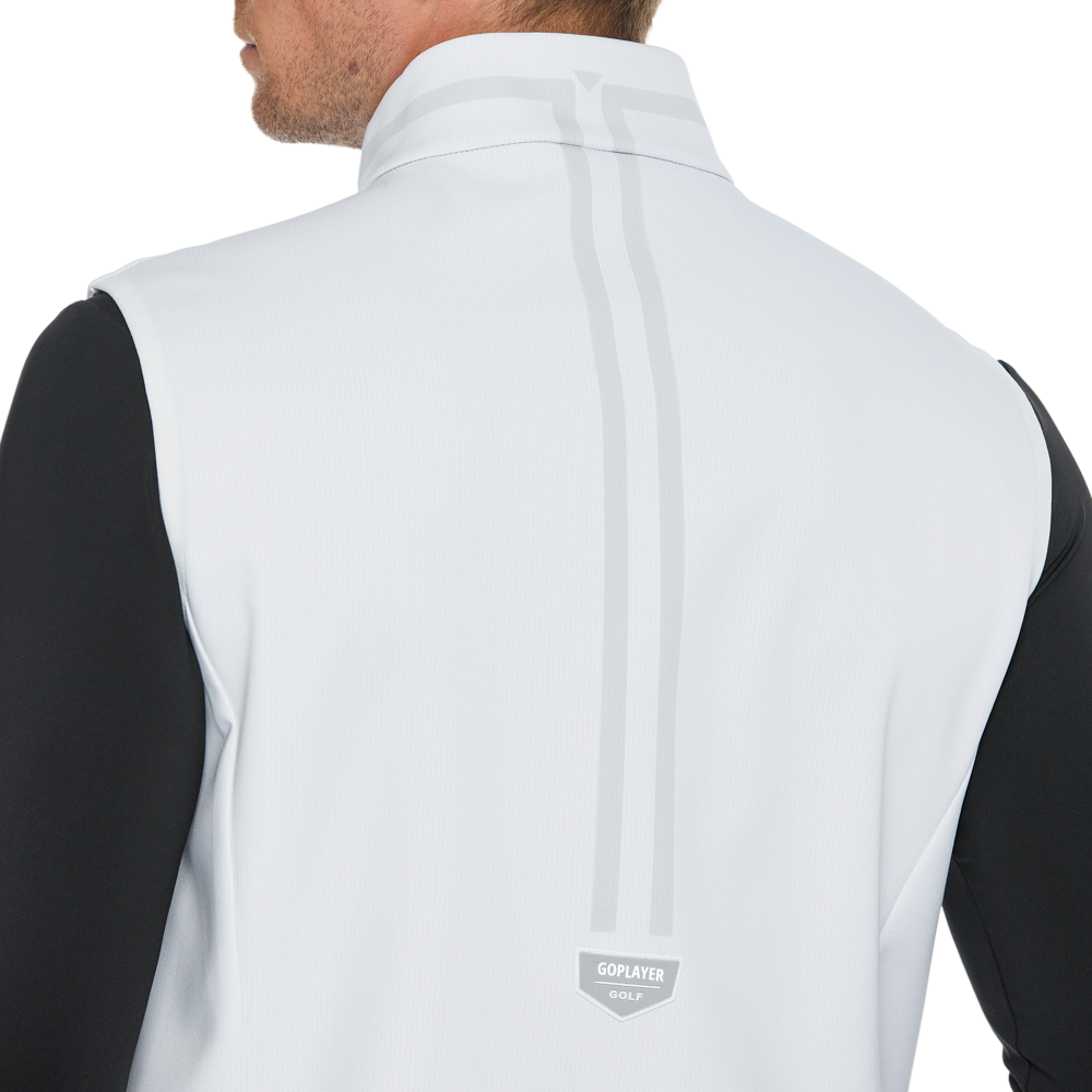 男火山岩絨底保暖馬甲(白)