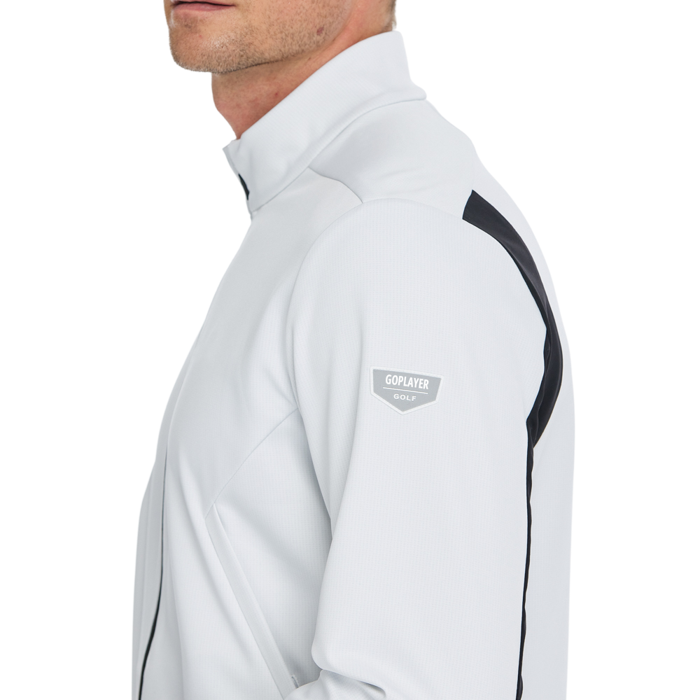 男火山岩絨底保暖外套(白)