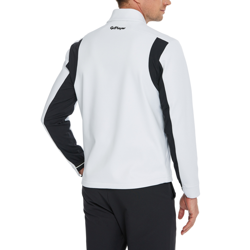 男火山岩絨底保暖外套(白)