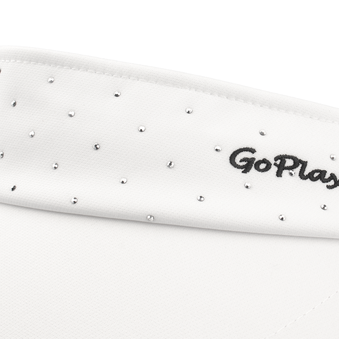 GoPlayer レディース ゴルフ 中空バイザー ハット (ホワイト)